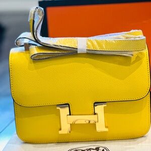 H-Style Handmade Yellow Crossbody Bag